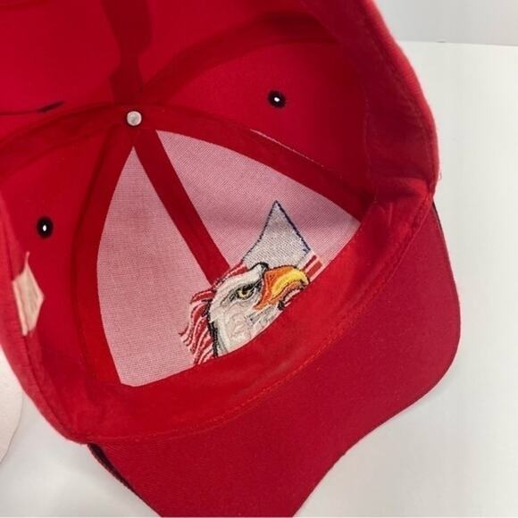 USA Baseball Hat 6 Panel Velcro Snapback Eagle Flag Embroidered red - Picture 5 of 11